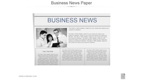 Business Newspaper Ppt PowerPoint Presentation Examples