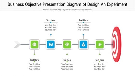 Business Objective Presentation Diagram Of Design An Experiment Icons PDF