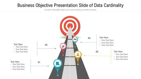 Business Objective Presentation Slide Of Data Cardinality Template PDF