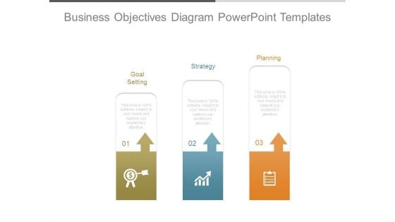 Business Objectives Diagram Powerpoint Templates
