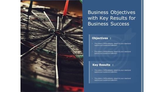 Business Objectives With Key Results For Business Success Ppt PowerPoint Presentation Icon Portfolio PDF
