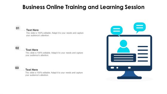 Business Online Training And Learning Session Ppt PowerPoint Presentation File Portrait PDF