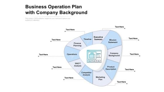 Business Operation Plan With Company Background Ppt PowerPoint Presentation Inspiration Picture