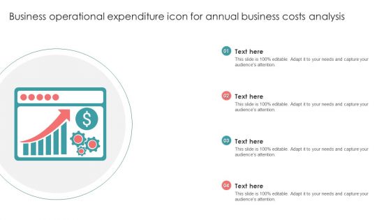 Business Operational Expenditure Icon For Annual Business Costs Analysis Information PDF