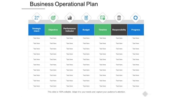 Business Operational Plan Management Ppt PowerPoint Presentation Show Outline