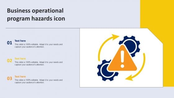 Business Operational Program Hazards Icon Clipart PDF