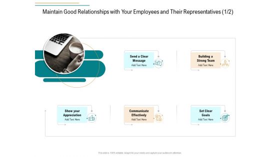 Business Operations Assessment Maintain Good Relationships With Your Employees And Their Representatives Graphics PDF