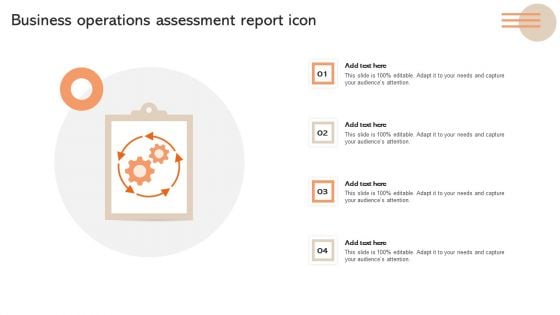 Business Operations Assessment Report Icon Guidelines PDF