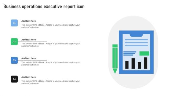 Business Operations Executive Report Icon Inspiration PDF