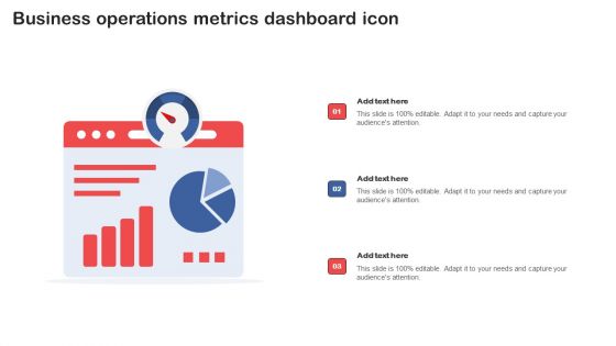 Business Operations Metrics Dashboard Icon Graphics PDF