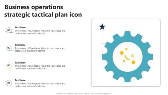 Business Operations Strategic Tactical Plan Icon Brochure PDF