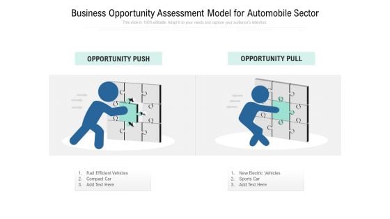 Business Opportunity Assessment Model For Automobile Sector Ppt PowerPoint Presentation Gallery Samples PDF