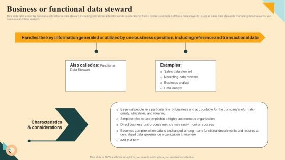 Business Or Functional Data Steward Demonstration PDF