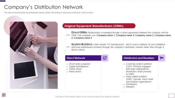 Business Overview Of A Technology Firm Companys Distribution Network Microsoft PDF