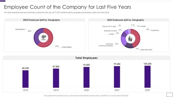 Business Overview Of A Technology Firm Employee Count Of The Company For Last Five Years Rules PDF