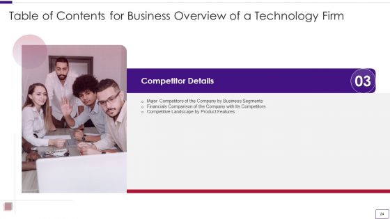 Business Overview Of A Technology Firm Ppt PowerPoint Presentation Complete With Slides