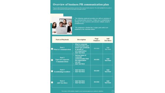 Business PR Communication Plan Template