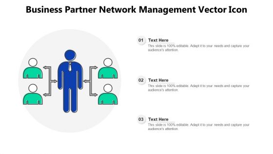 Business Partner Network Management Vector Icon Ppt Gallery Graphics Example PDF