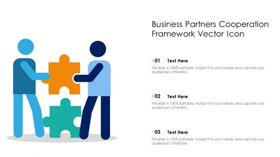 Business Partners Cooperation Framework Vector Icon Ppt Pictures Information PDF