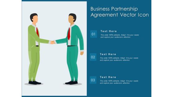 Business Partnership Agreement Vector Icon Ppt PowerPoint Presentation Gallery Clipart Images PDF