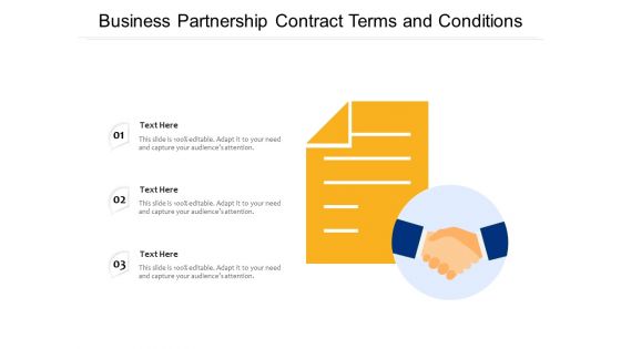 Business Partnership Contract Terms And Conditions Ppt PowerPoint Presentation Gallery Example PDF