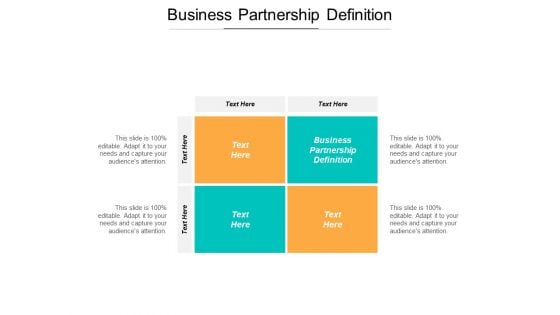 Business Partnership Definition Ppt PowerPoint Presentation Professional Layout Ideas Cpb