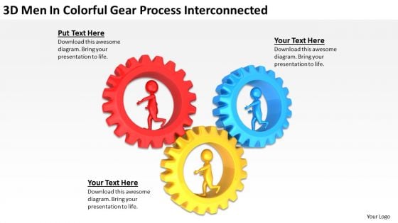 Business People 3d Men Colorful Gear Process Interconnected PowerPoint Templates Business People 3d Men Colorful Gear Process Interconnected PowerPoint Templates