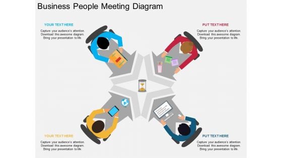 Business People Meeting Diagram Powerpoint Template