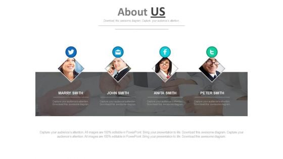 Business People Profile For Social Media Powerpoint Slides