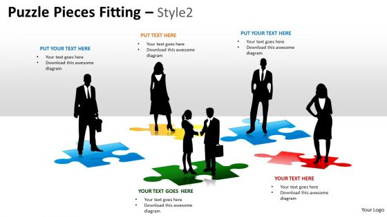 Business People Puzzle Pieces Fitting PowerPoint Slides And Ppt Diagram Templates