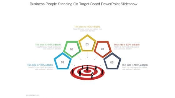 Business People Standing On Target Board Ppt PowerPoint Presentation Shapes