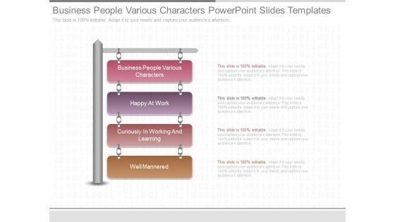 Business People Various Characters Powerpoint Slides Templates