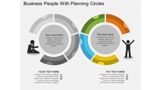 Business People With Planning Circles Powerpoint Template Business People With Planning Circles Powerpoint Template