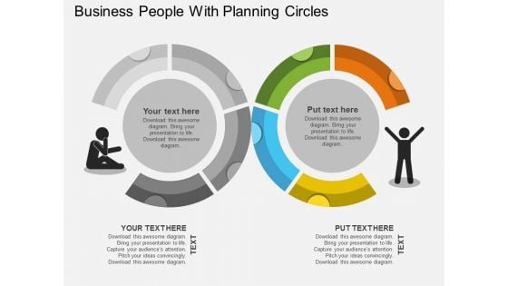 Business People With Planning Circles Powerpoint Template