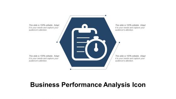 Business Performance Analysis Icon Ppt PowerPoint Presentation Visual Aids Backgrounds