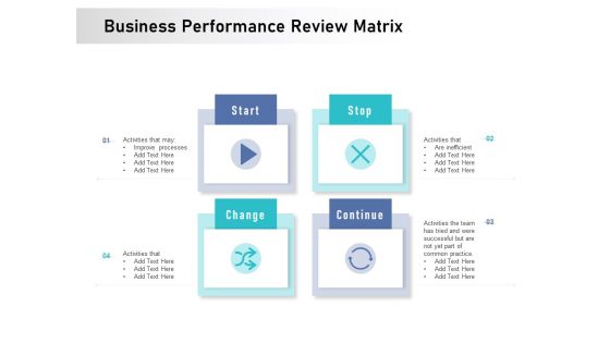 Business Performance Review Matrix Ppt PowerPoint Presentation Model Introduction