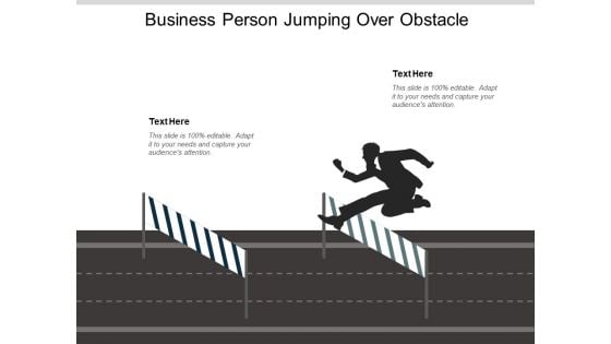 Business Person Jumping Over Obstacle Ppt PowerPoint Presentation Infographics Background Designs