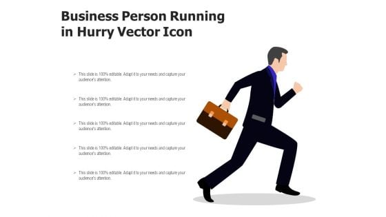 Business Person Running In Hurry Vector Icon Ppt PowerPoint Presentation Gallery Graphic Tips PDF