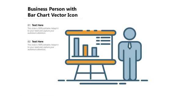 Business Person With Bar Chart Vector Icon Ppt PowerPoint Presentation File Introduction PDF