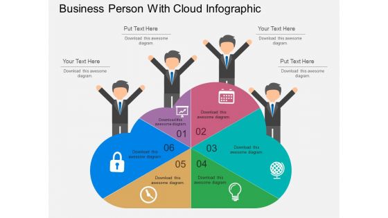Business Person With Cloud Infographic Powerpoint Template