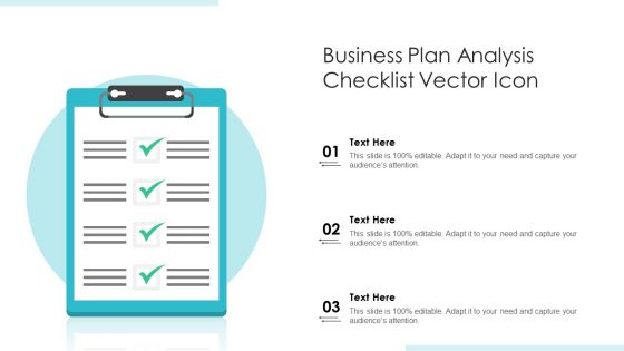 Business Plan Analysis Checklist Vector Icon Ppt PowerPoint Presentation File Show PDF