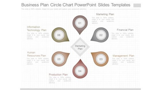 Business Plan Circle Chart Powerpoint Slides Templates