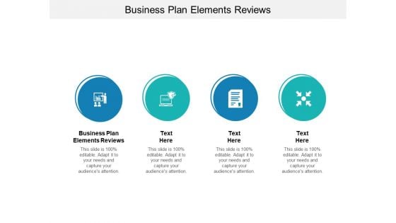 Business Plan Elements Reviews Ppt PowerPoint Presentation Pictures Sample Cpb