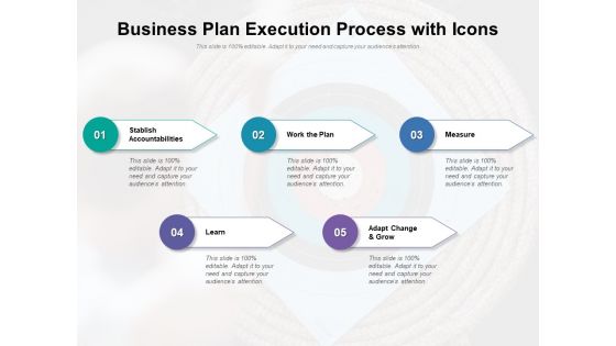 Business Plan Execution Process With Icons Ppt PowerPoint Presentation File Inspiration PDF