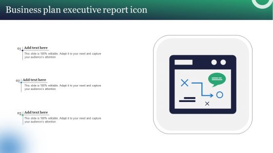 Business Plan Executive Report Icon Professional PDF