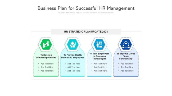 Business Plan For Successful HR Management Ppt PowerPoint Presentation Icon Layouts PDF