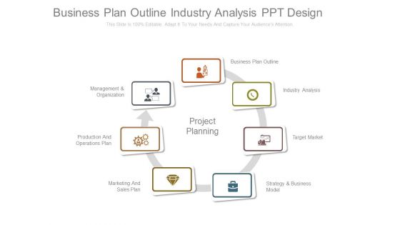 Business Plan Outline Industry Analysis Ppt Design