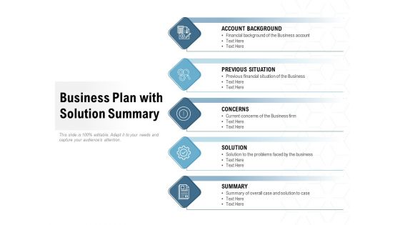 Business Plan With Solution Summary Ppt PowerPoint Presentation Inspiration Format Ideas