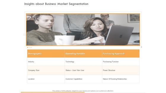 Business Planning And Strategy Playbook Insights About Business Market Segmentation Clipart PDF