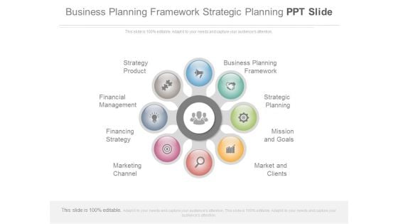 Business Planning Framework Strategic Planning Ppt Slide